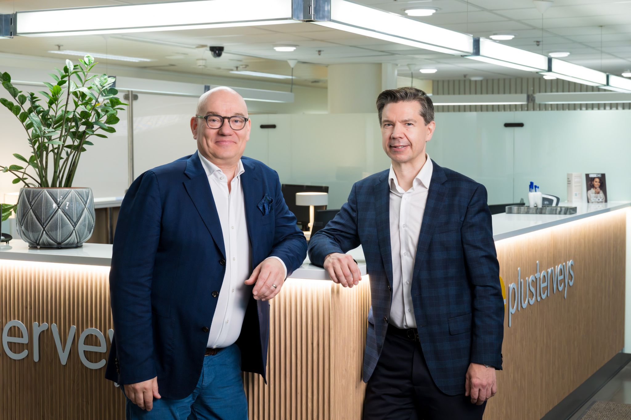 Joni Aaltonen (PlusTerveys CEO) and Samuli Siljamäki (Voland Partner)